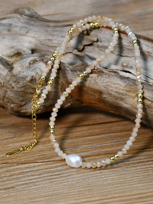 Minimalist water pearl Necklace